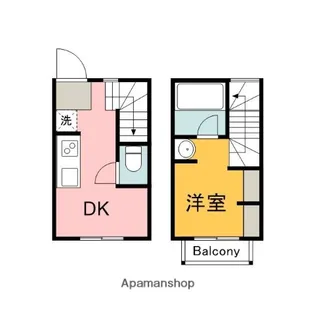 広島県広島市東区戸坂くるめ木2丁目【テラスハウス】の間取り