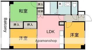 ヴィラブランシュ住田【6階】の間取り