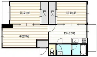 大塚西マンション【103号室号室】の間取り