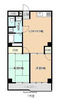 広島県広島市西区南観音2丁目【マンション】の間取り