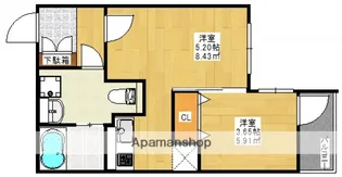 ヴィラ博丈庚午北【1階】の間取り