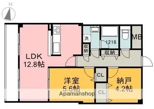 LE DOME 南千田西【204B号室】の間取り