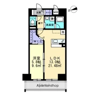 ラフィーネ本川【4階】の間取り