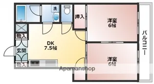 コーポ躍場【3階】の間取り