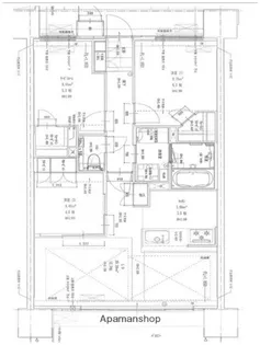 ソシオ ザ・プライド新白島【11階】の間取り
