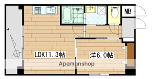 コリエンテ大宮【3階】の間取り