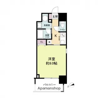 ブリリアンクラス河原町(旧LASANTE河原町)【6階】の間取り