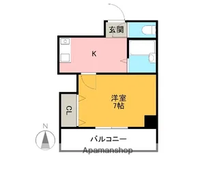 パークサイド大手町【5階】の間取り
