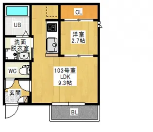 広島県広島市西区庚午北1丁目【アパート】の間取り