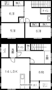 メゾネット林 C棟【2号室】の間取り