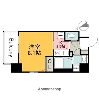 ウェンディ幟町アネクス【4階】の間取り