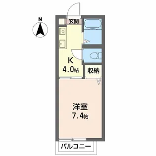 アブニールS【0101号室】の間取り