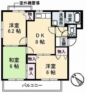 カプリス戸坂中町【0301号室】の間取り
