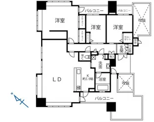 ハウスバーンフリート西蟹屋【1001号室】の間取り