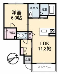 広島県広島市安佐南区大町東1丁目【アパート】の間取り