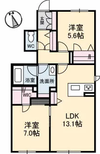 カーサアリビオ【1階】の間取り