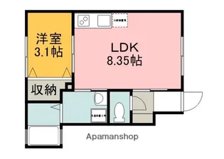 M’S LEA UJINAMIYUKI【1階】の間取り