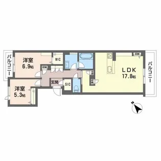 CASA REGIO MISUJI【2階】の間取り