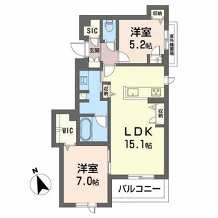 フィーノ【4階】の間取り