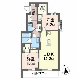 ミラベルシエロ【3階】の間取り
