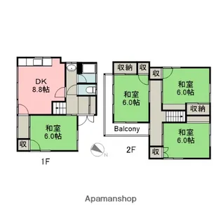広島県広島市南区東本浦町【一戸建】の間取り