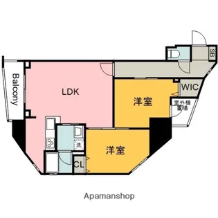 ザ・マジェスティー白島九軒町【2階】の間取り