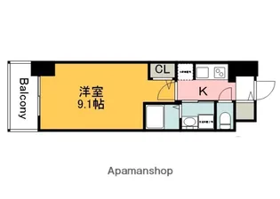 S−RESIDENCE広島駅CLARITY【2階】の間取り