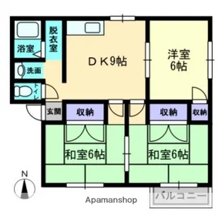 シティハイムタニサキA【1階】の間取り