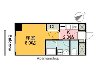 ボヌール矢賀【6階】の間取り