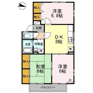 セジュール細馬【201号室】の間取り