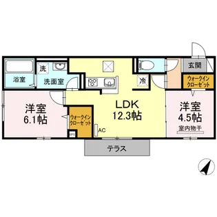 ファームコート温品【1階】の間取り