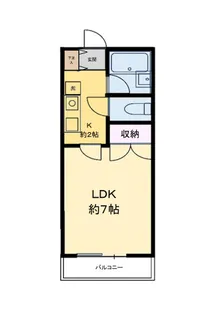 日浦メノー【205号室号室】の間取り