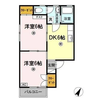 セジュール澤井B棟【1階】の間取り