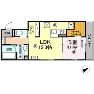 ジラソーレ中店【1階】の間取り