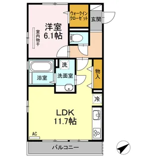 ファミール玉木B【2階】の間取り