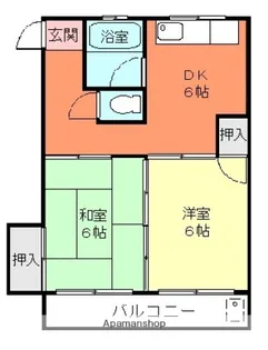 富士マンション【2階】の間取り