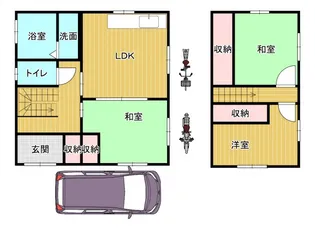 広島県広島市安佐南区川内5丁目【一戸建】の間取り