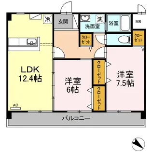 CRESTTENMA【3階】の間取り