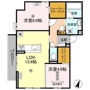 OLIVEGARDENFUCHU【2階】の間取り