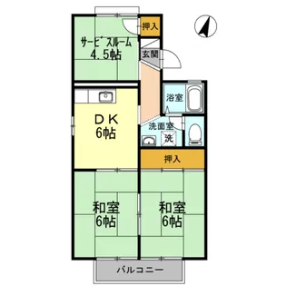 プリメーラ石井城【1階】の間取り