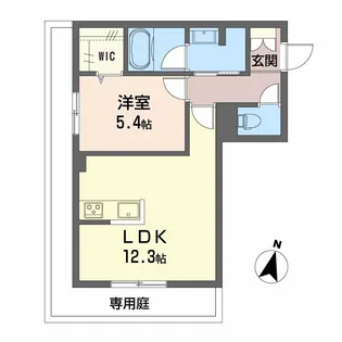 ルリエ府中レジデンス【1階】の間取り