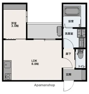 グランビア江波栄町【1階】の間取り