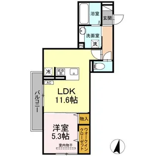 アルカディア中山【2階】の間取り