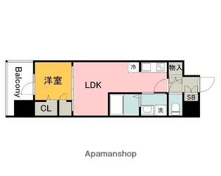 S−RESIDENCE東千田公園ALESIA【13階】の間取り