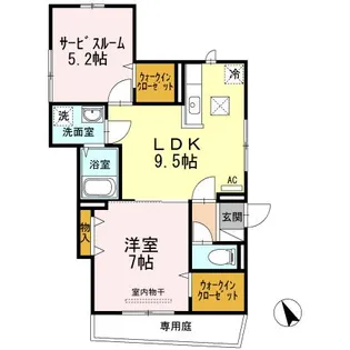 SAKURAコート【1階】の間取り