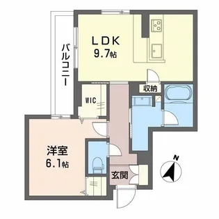 BALLOONFLOWER NORTH【2階】の間取り