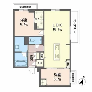 BALLOONFLOWER NORTH【3階】の間取り