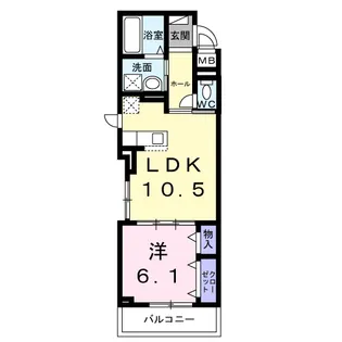 ラ・クラリテ高須【1階】の間取り