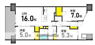 ザ・広島フロント【8階】の間取り