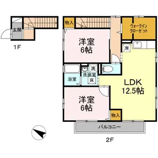 ウィルコート上東雲 A棟【2階】の間取り